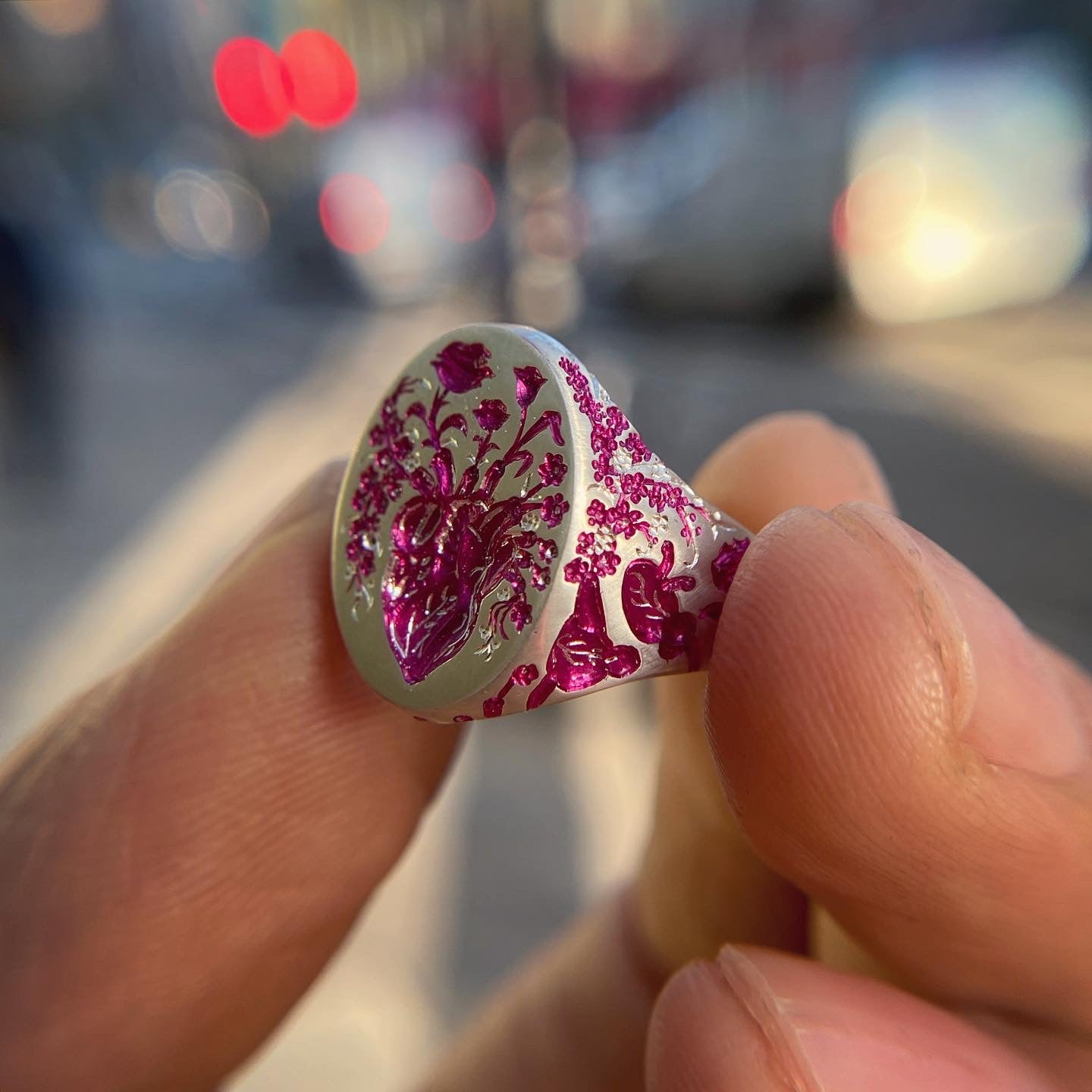 Anatomical Heart Ring | Silver or White Gold