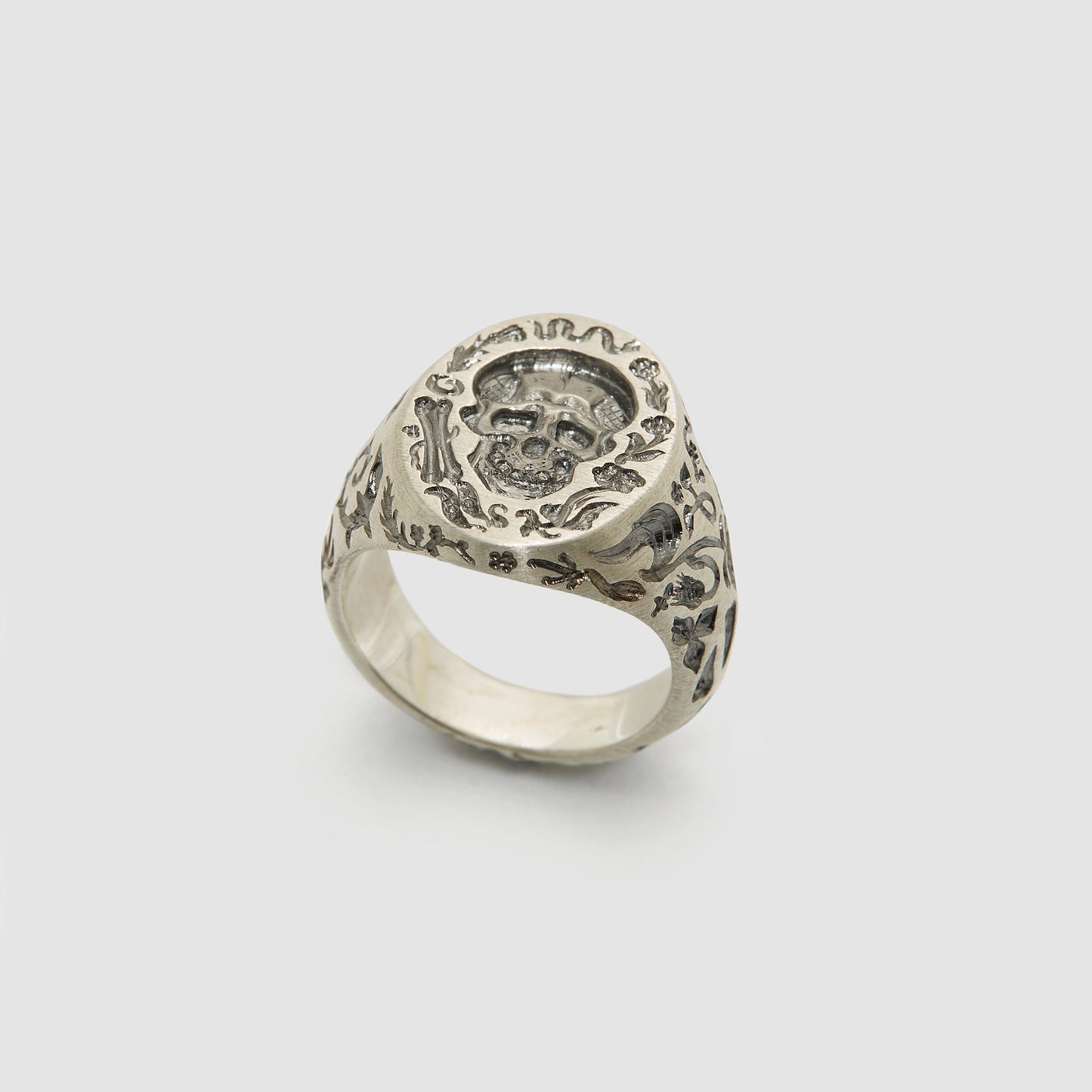 'A Recipe' Small Skull Signet | Made to Order