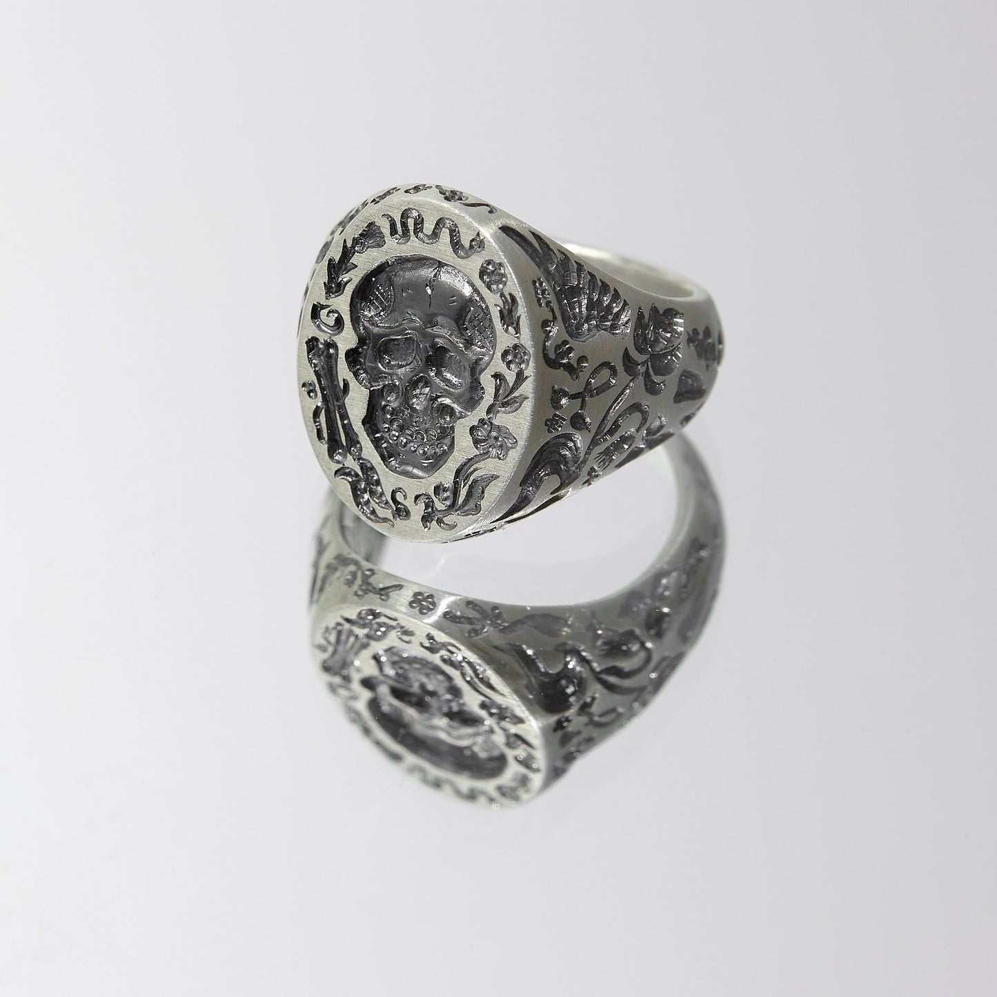 'A Recipe' Small Skull Signet | Made to Order