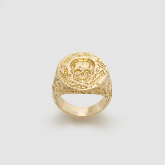 Castro Smith - Gold skull signet ring