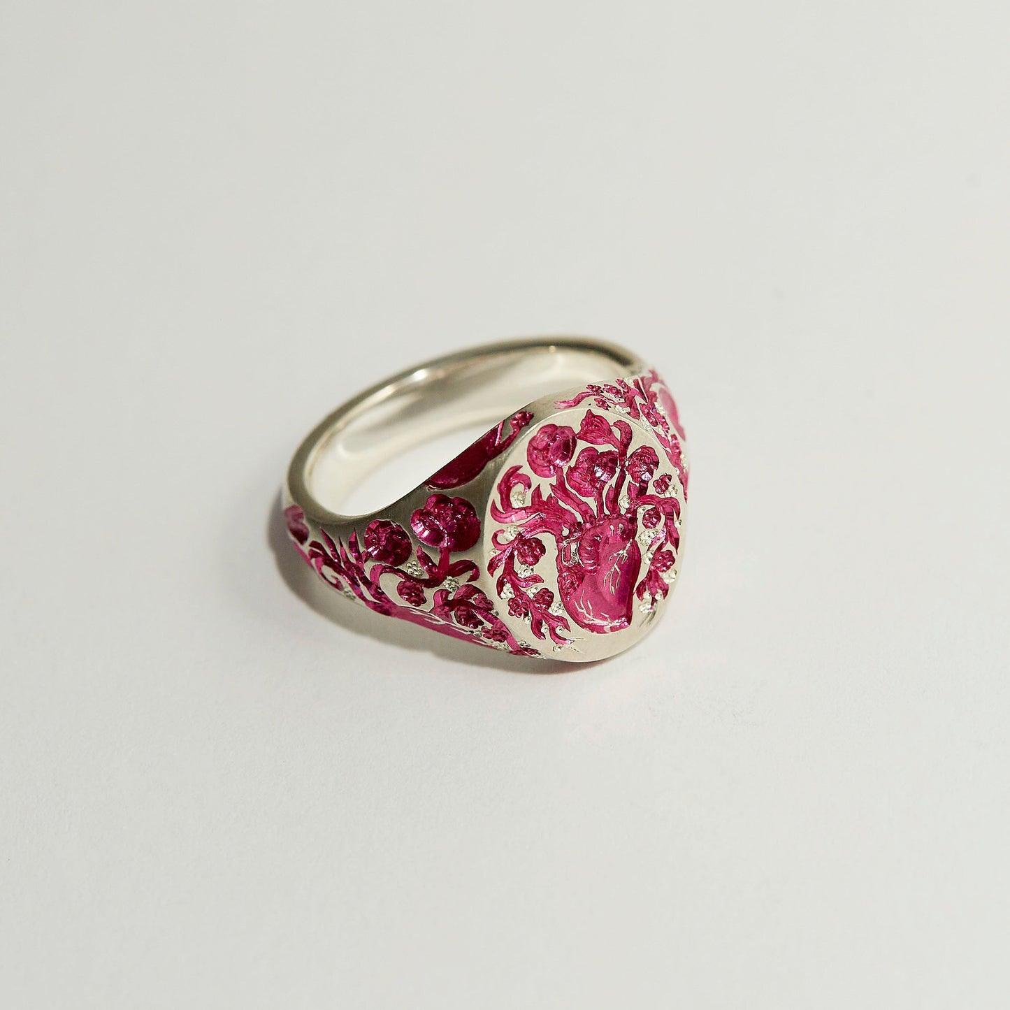 Anatomical Heart Ring (Mini) | Silver or White Gold | Made to Order