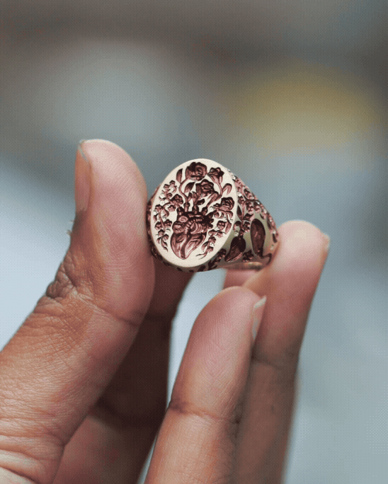 Heart Signet Rings 