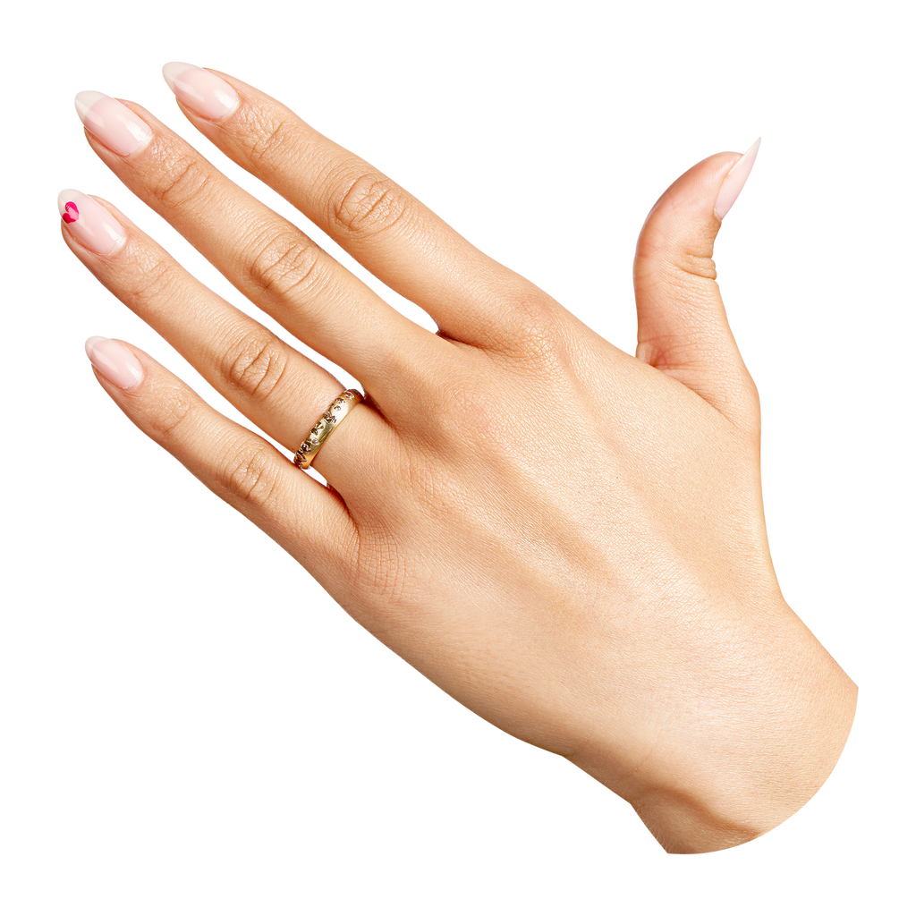 Cross Seas Cognac Diamond Sprinkle Ring - Size 6.5 - 12248