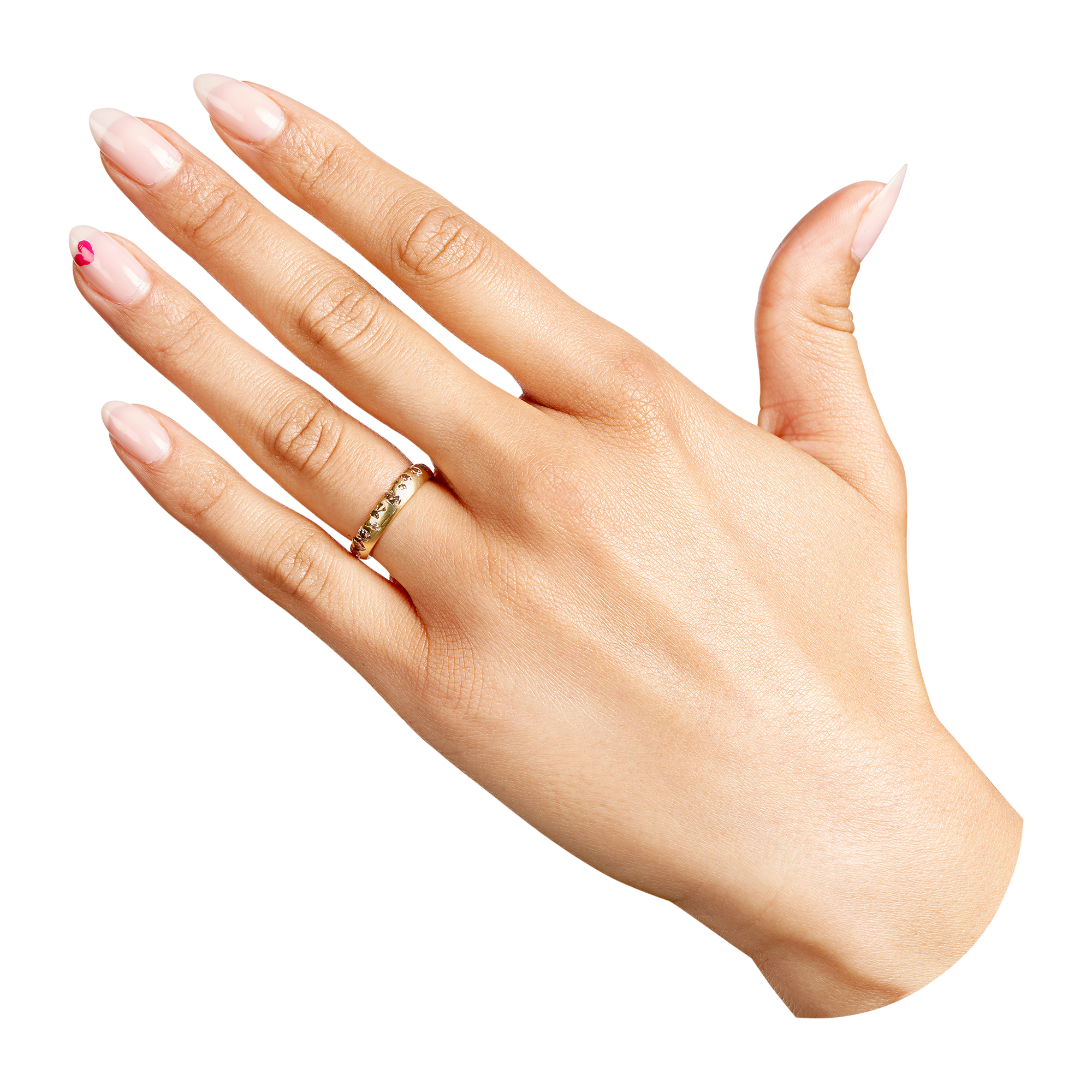 Cross Seas Cognac Diamond Sprinkle Ring - Size 6.5 - 12248