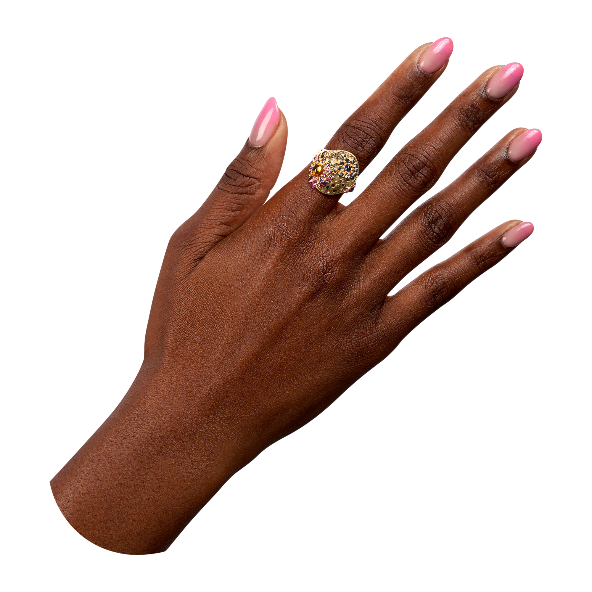 The Crawler Rainbow Clusterf@&$ Signet Ring - Size 7 - 12127