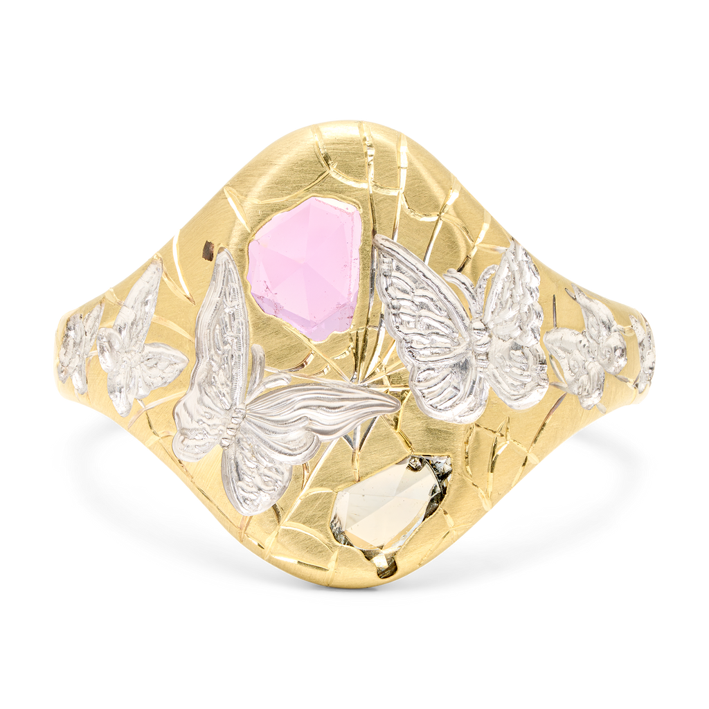 Webs & Wings Signet Ring - Size 7 - 12124