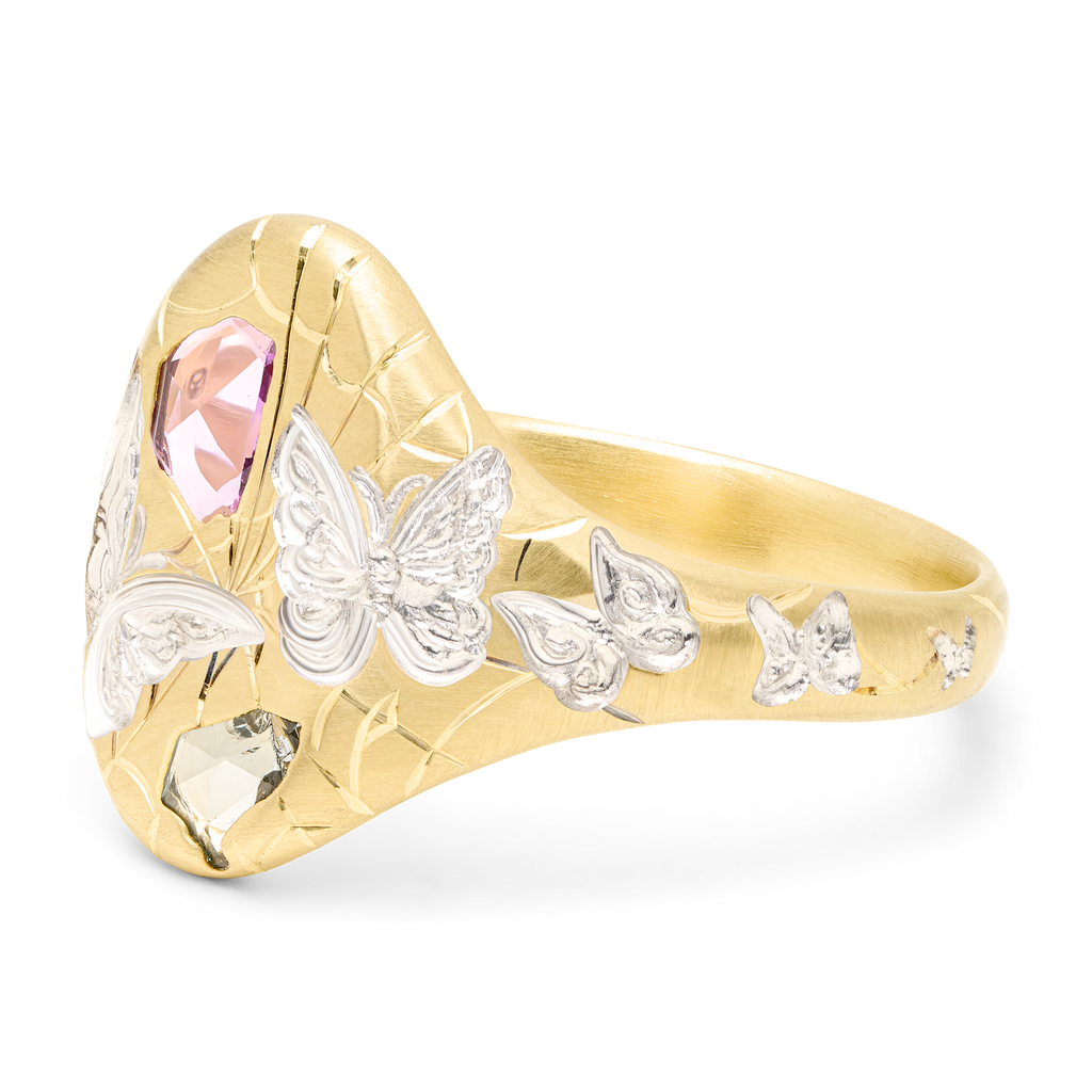 Webs & Wings Signet Ring - Size 7 - 12124