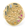 Three Relics Rainbow Jumbo Signet Ring - Size 7 - 12125