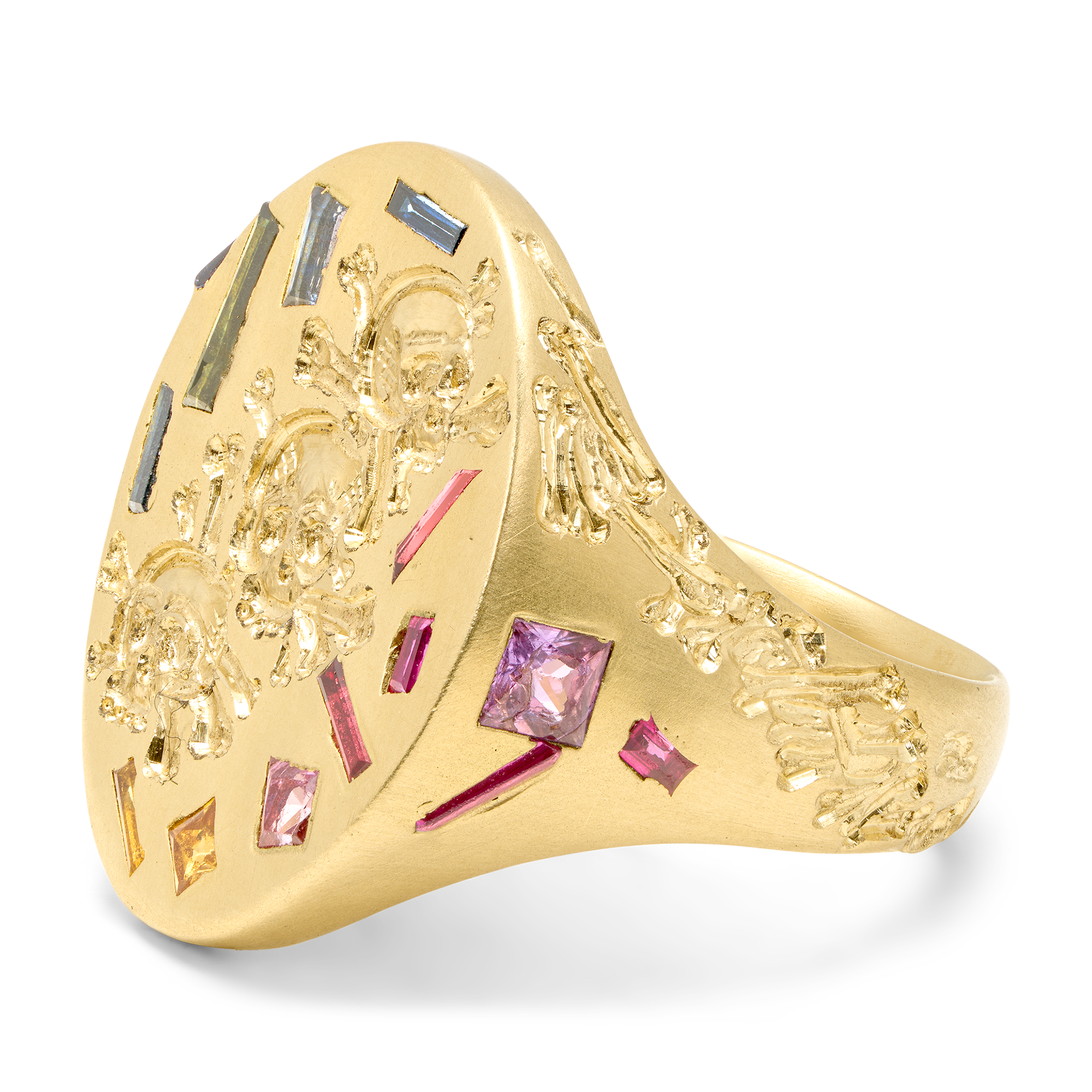 Three Relics Rainbow Jumbo Signet Ring - Size 7 - 12125