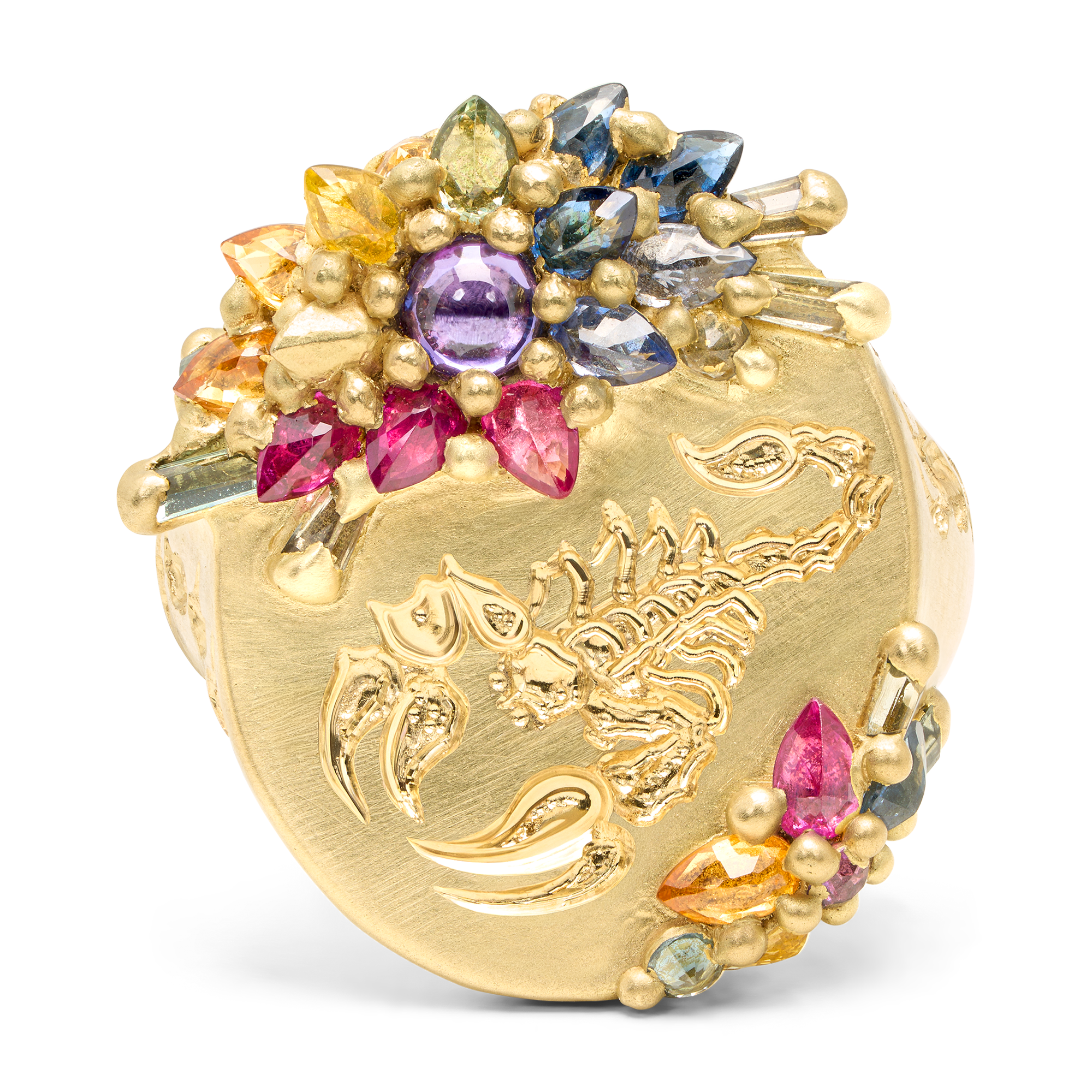 The Crawler Rainbow Clusterf@&$ Signet Ring - Size 7 - 12127