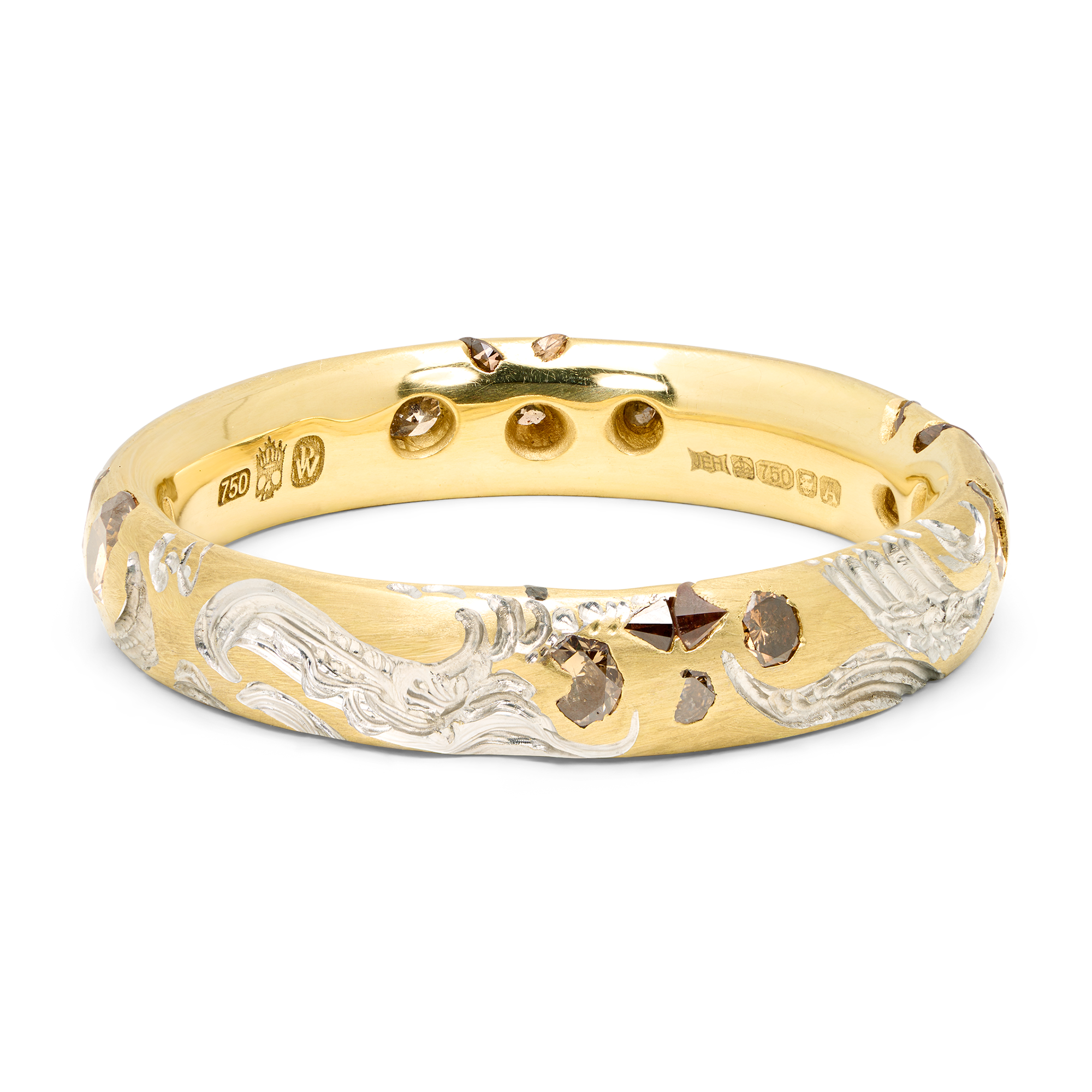 Cross Seas Cognac Diamond Sprinkle Ring - Size 6.5 - 12248