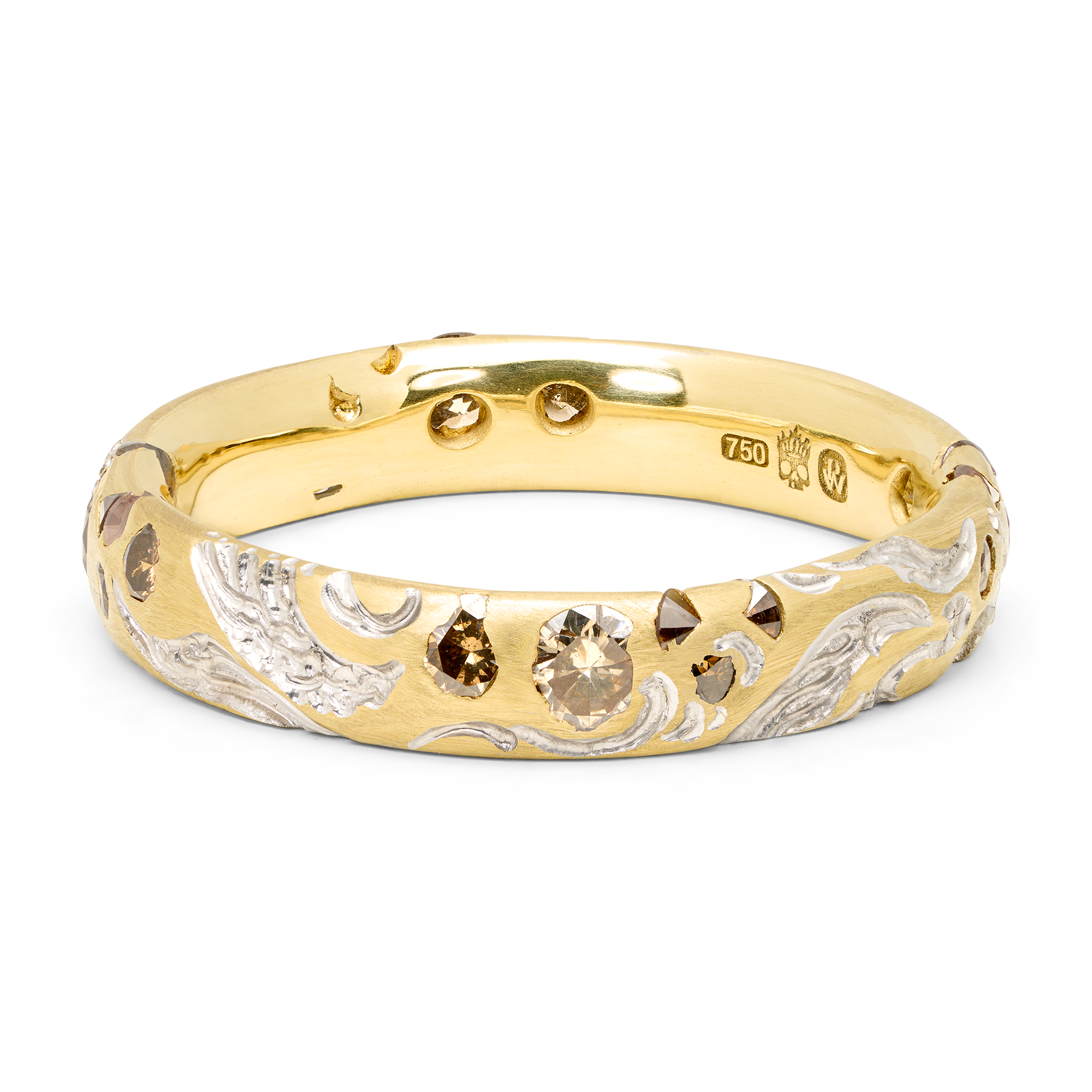 Cross Seas Cognac Diamond Sprinkle Ring - Size 6.5 - 12248