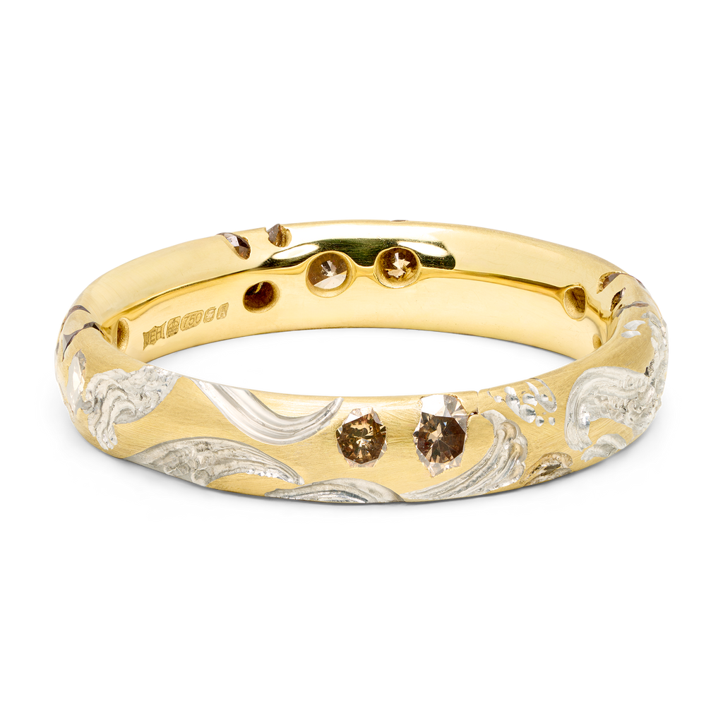 Cross Seas Cognac Diamond Sprinkle Ring - Size 6.5 - 12248