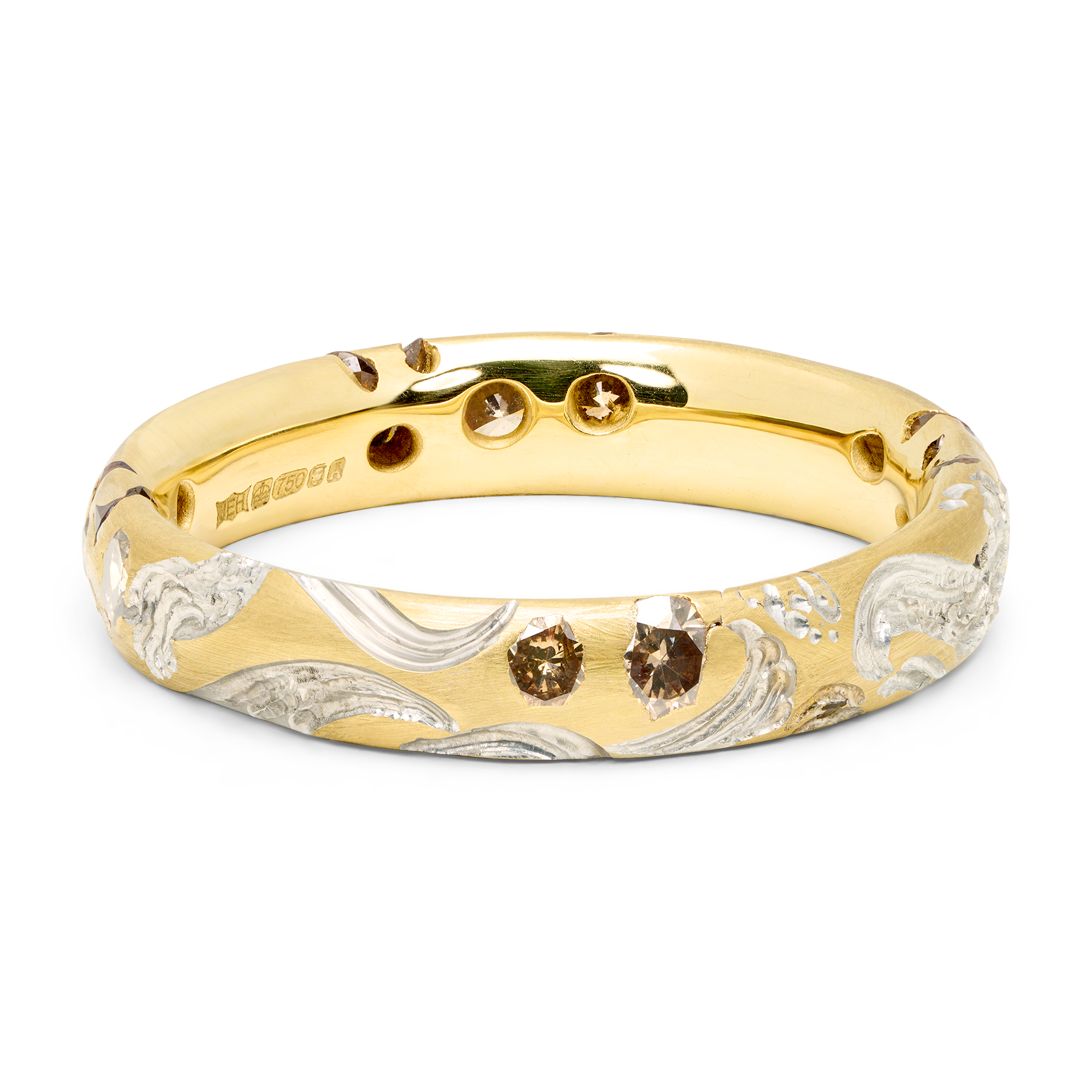 Cross Seas Cognac Diamond Sprinkle Ring - Size 6.5 - 12248