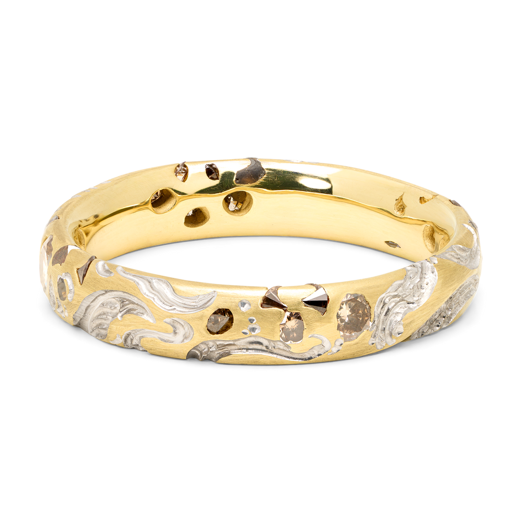 Cross Seas Cognac Diamond Sprinkle Ring - Size 6.5 - 12248