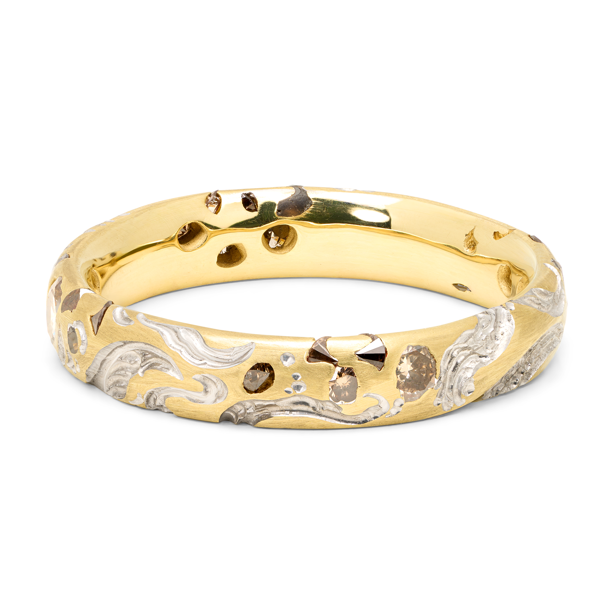 Cross Seas Cognac Diamond Sprinkle Ring - Size 6.5 - 12248