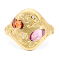 Slither Plum Blossom Signet Ring - Size 6 - 12250