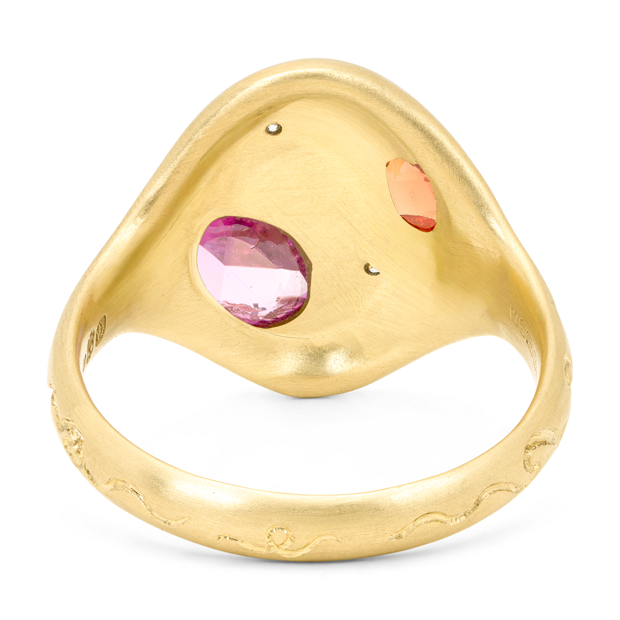 Slither Plum Blossom Signet Ring - Size 6 - 12250