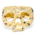 Murmuration Rainbow Pinky Skull Ring - Size 4 - 12251