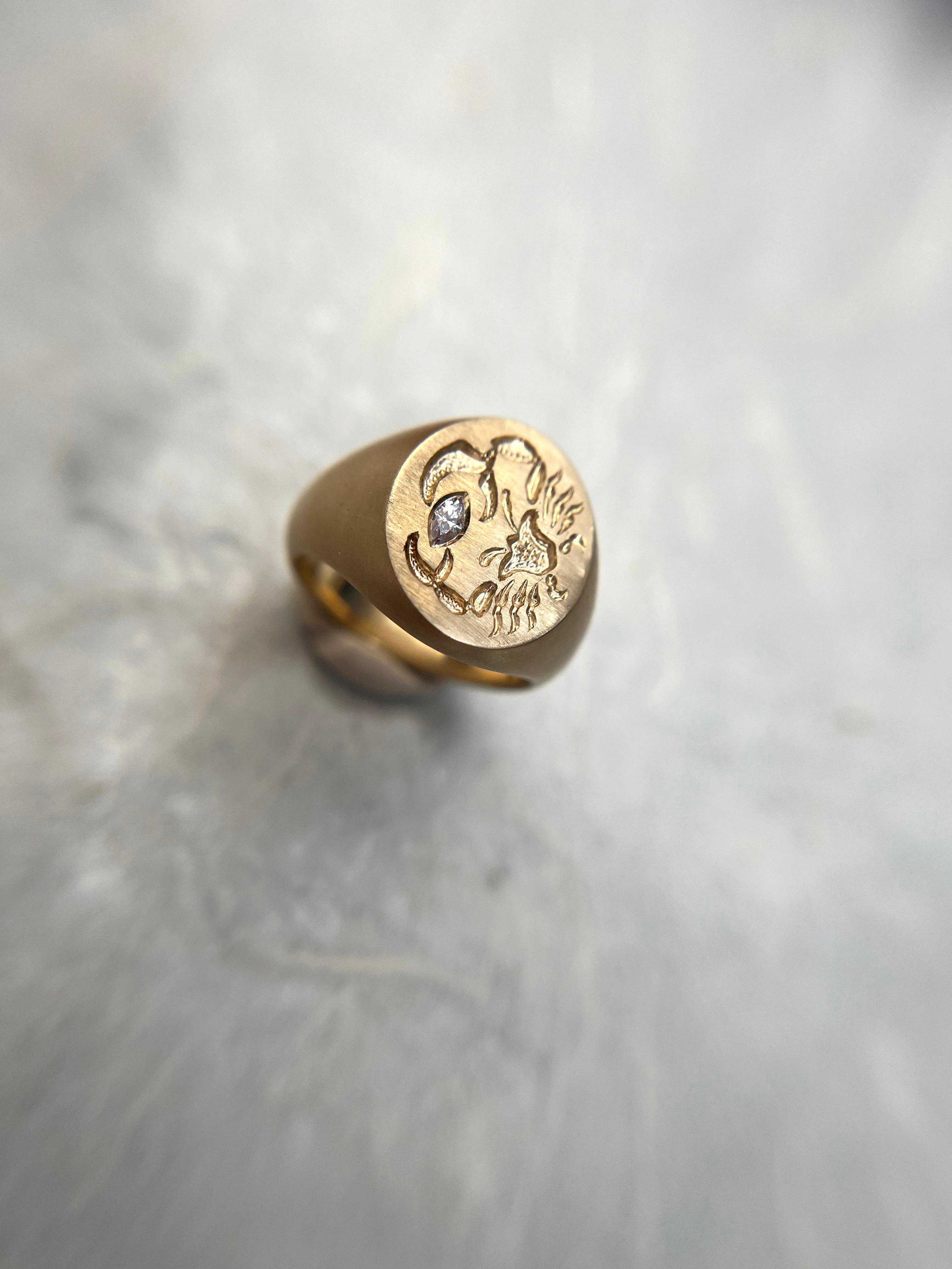 Cancer Zodiac Signet