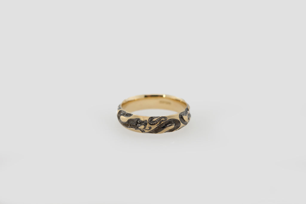 3 Serpents Snake Band Ring