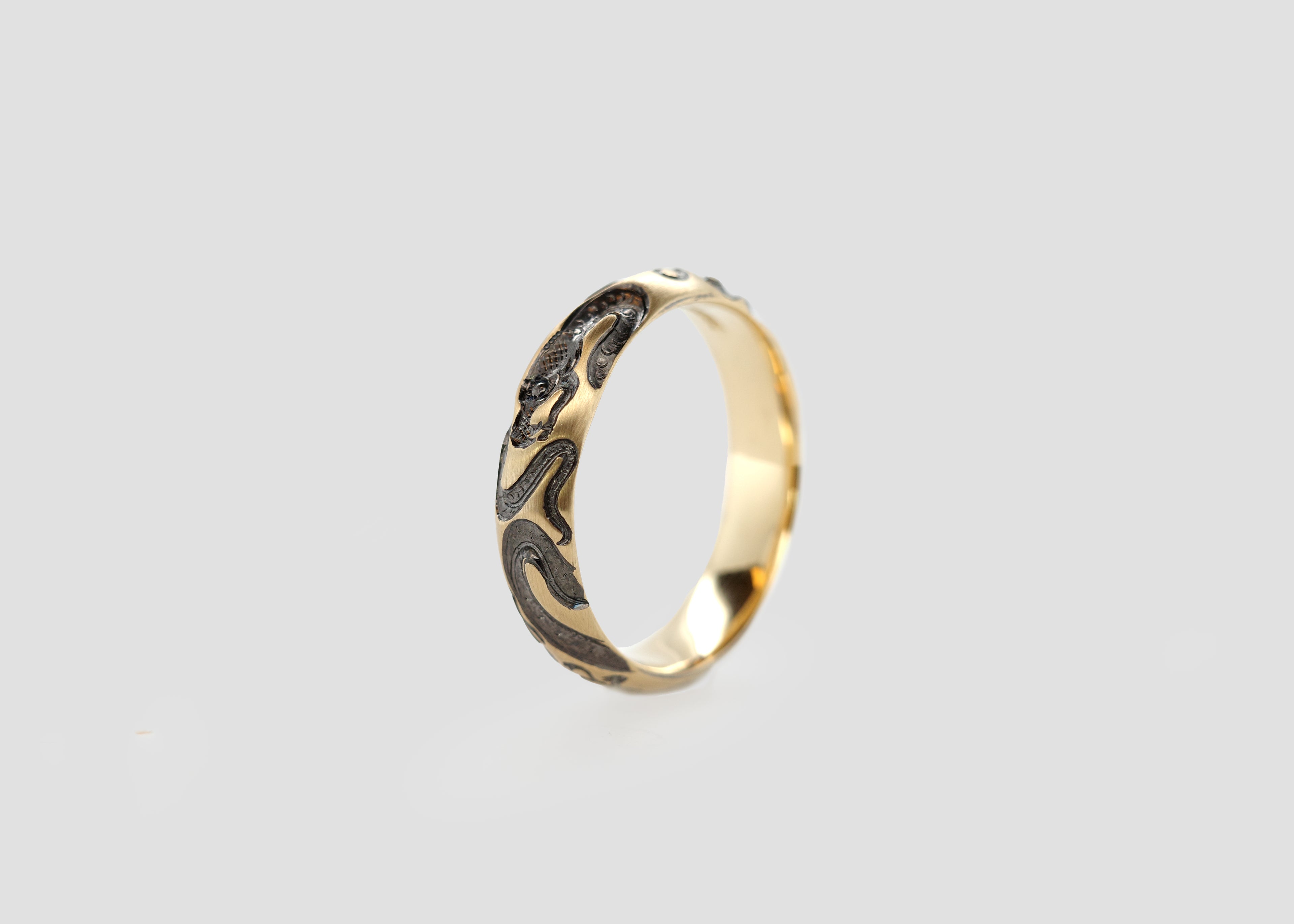 3 Serpents Snake Band Ring