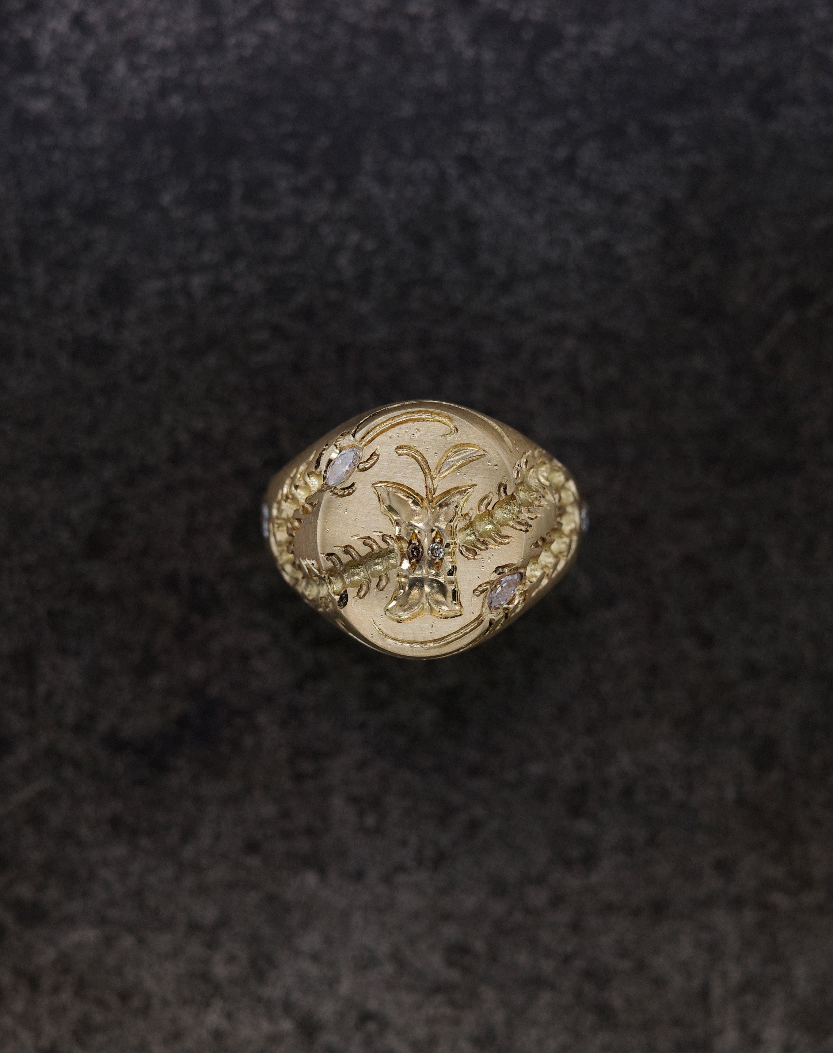 Apple Core Mini Signet Ring