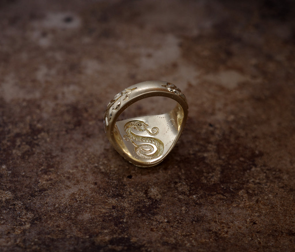 Apple Core Mini Signet Ring
