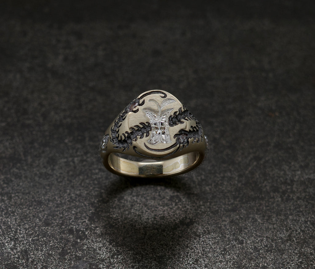 Apple Core Mini Signet Ring