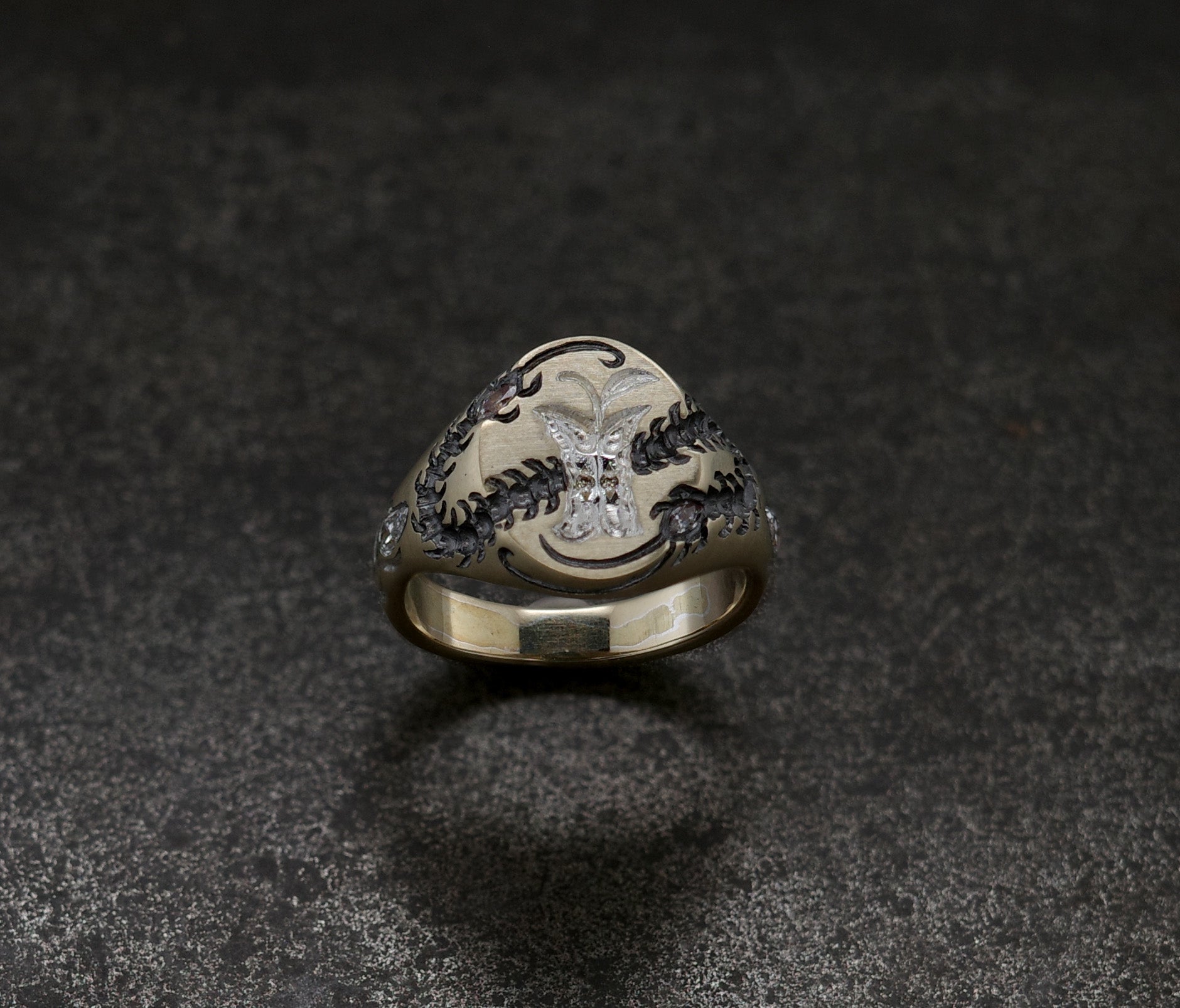 Apple Core Mini Signet Ring