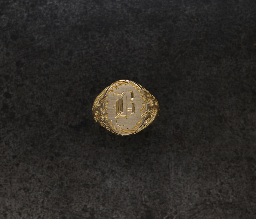 B Major Signet Ring