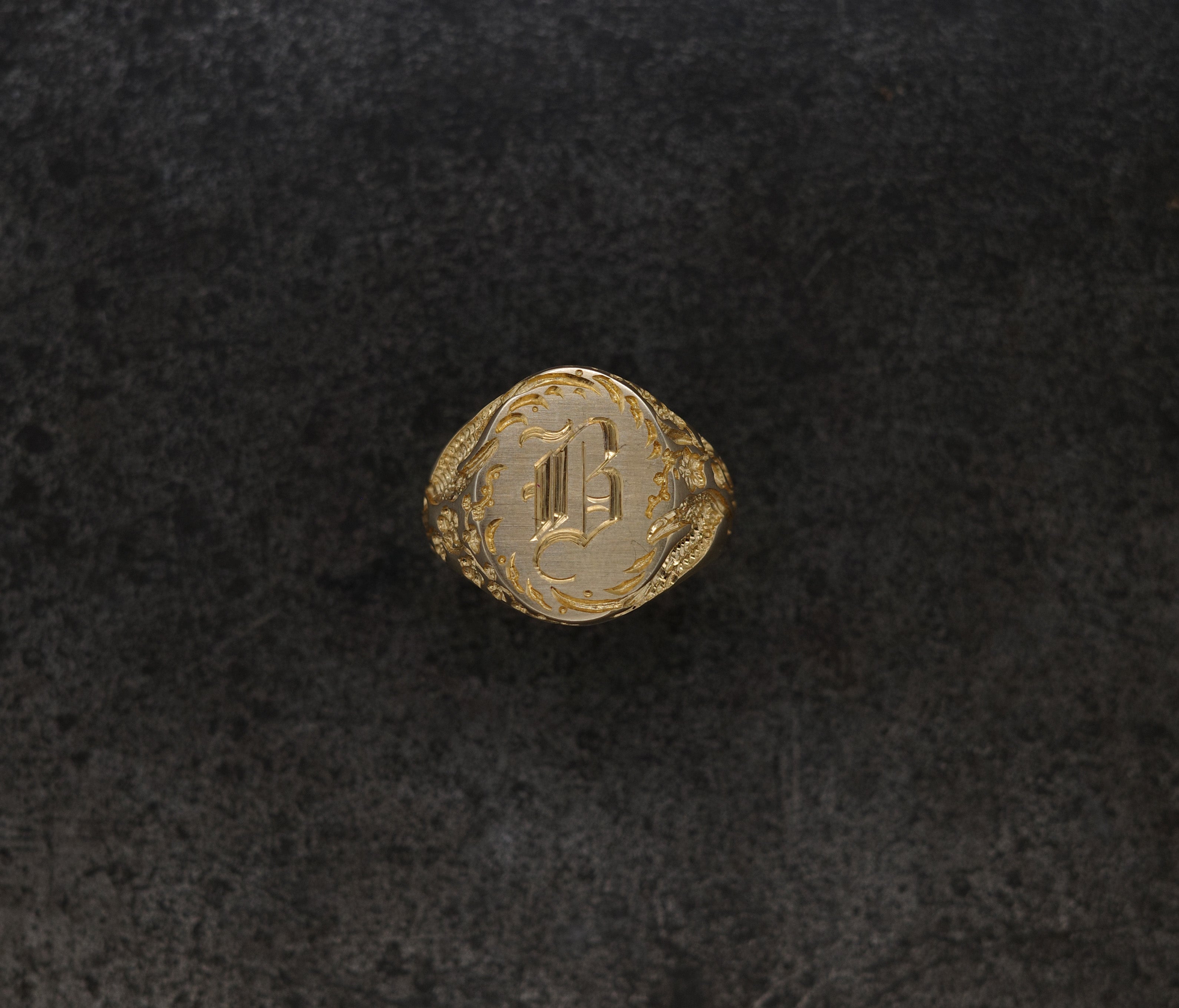 B Major Signet Ring