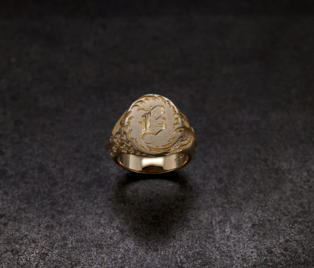 B Major Signet Ring