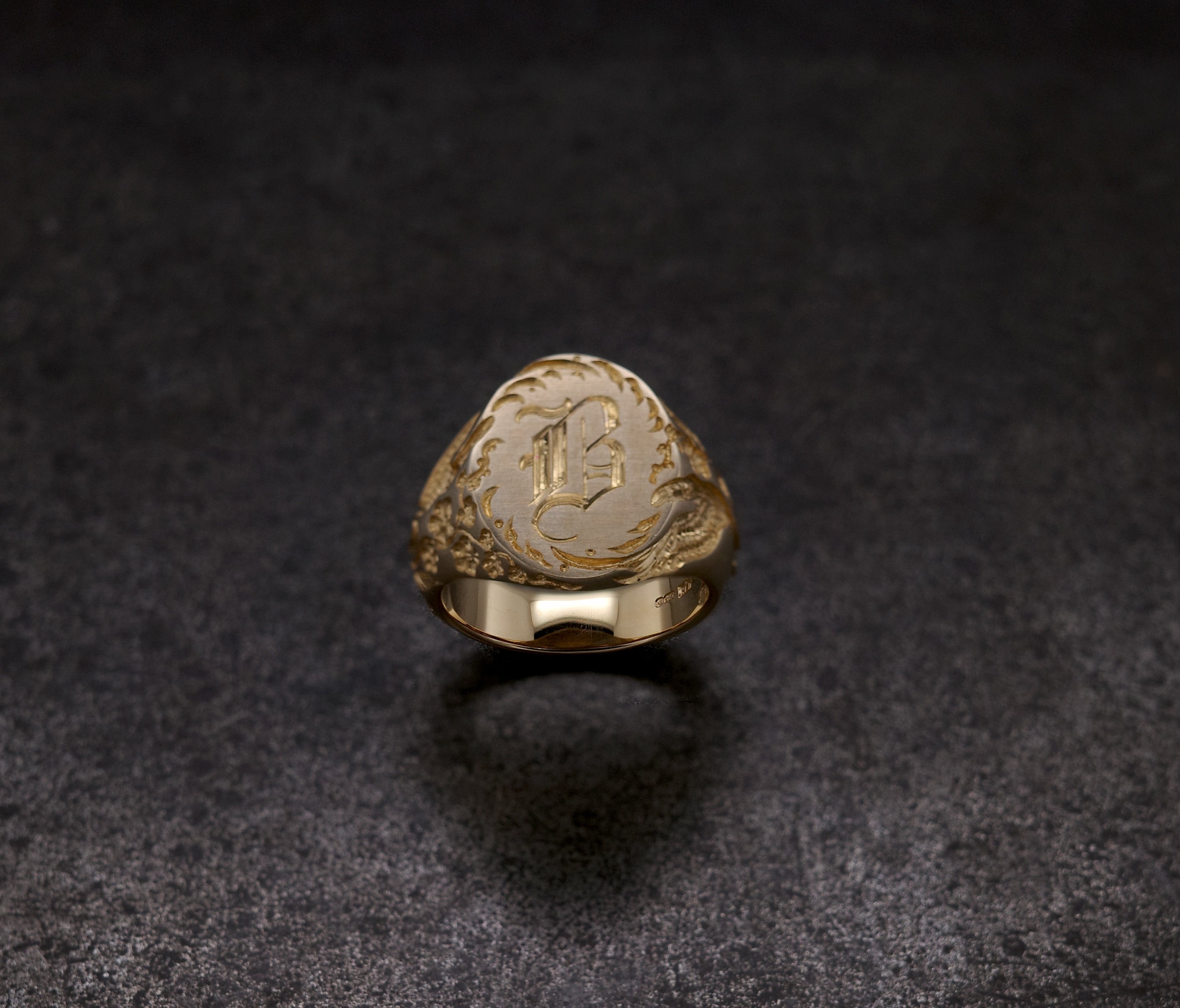B Major Signet Ring