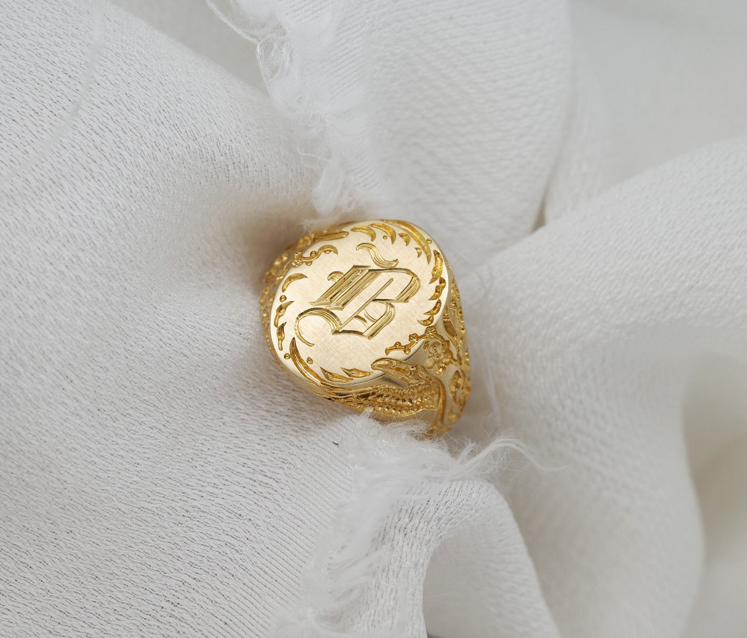 B Major Classic Initial Signet Ring | Gold Signet by Castro Smith