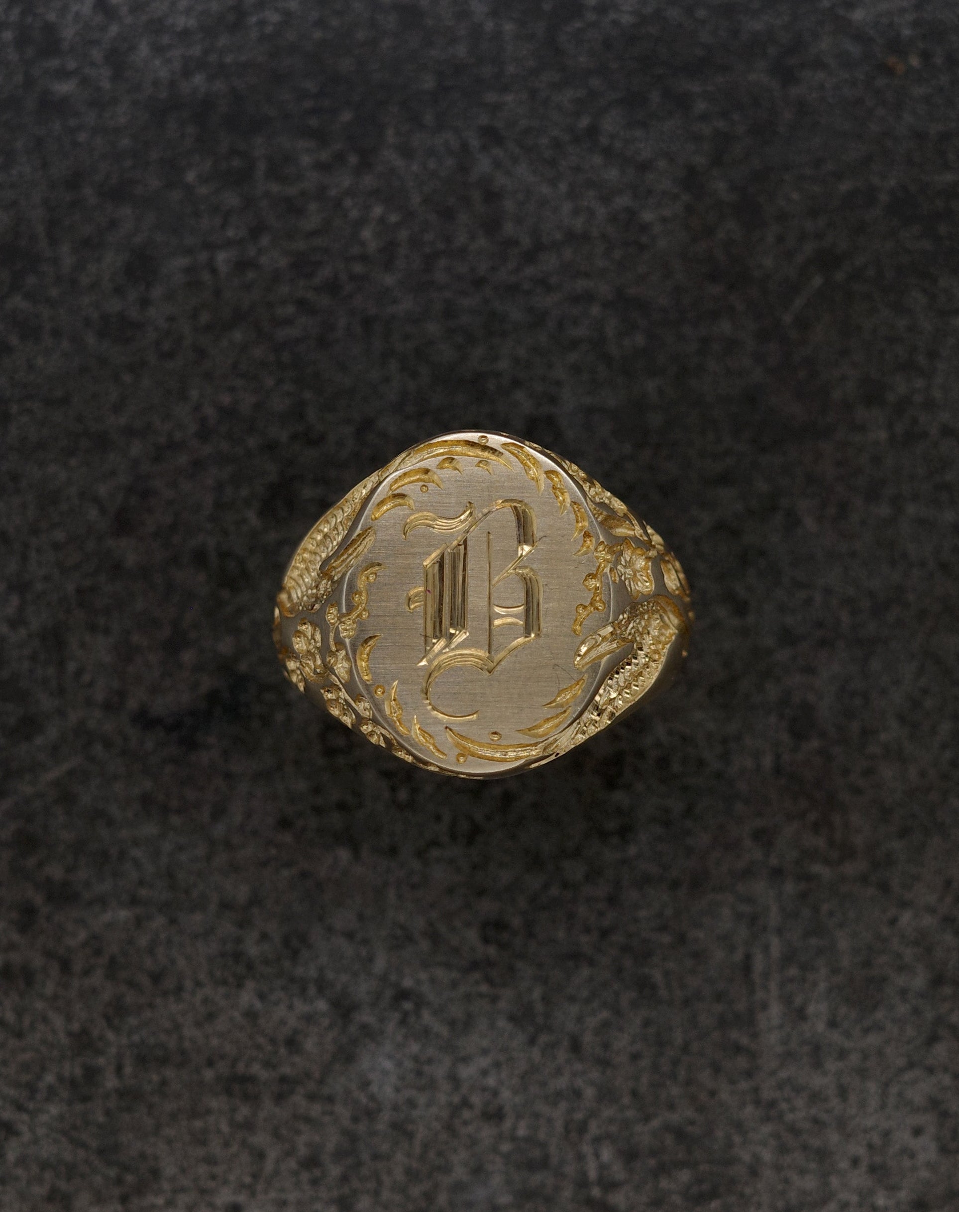 B Major Signet Ring