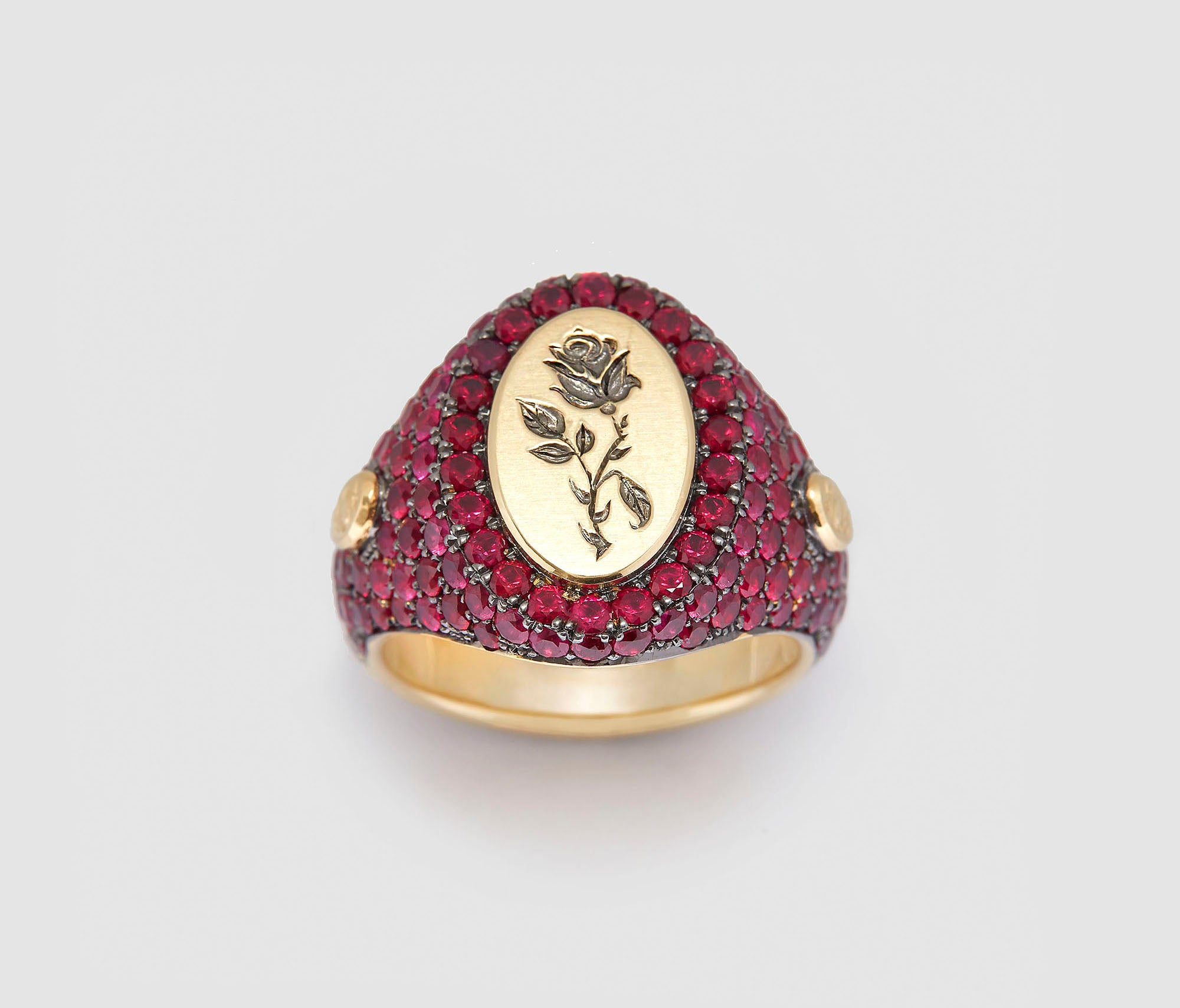Ruby Pavé Signet Ring - POA