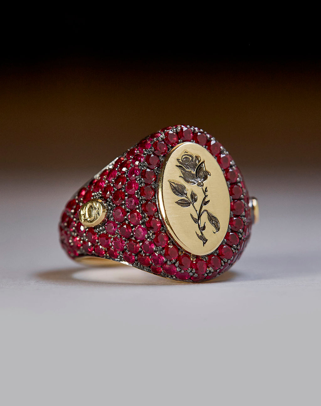 Ruby Pavé Signet Ring - POA
