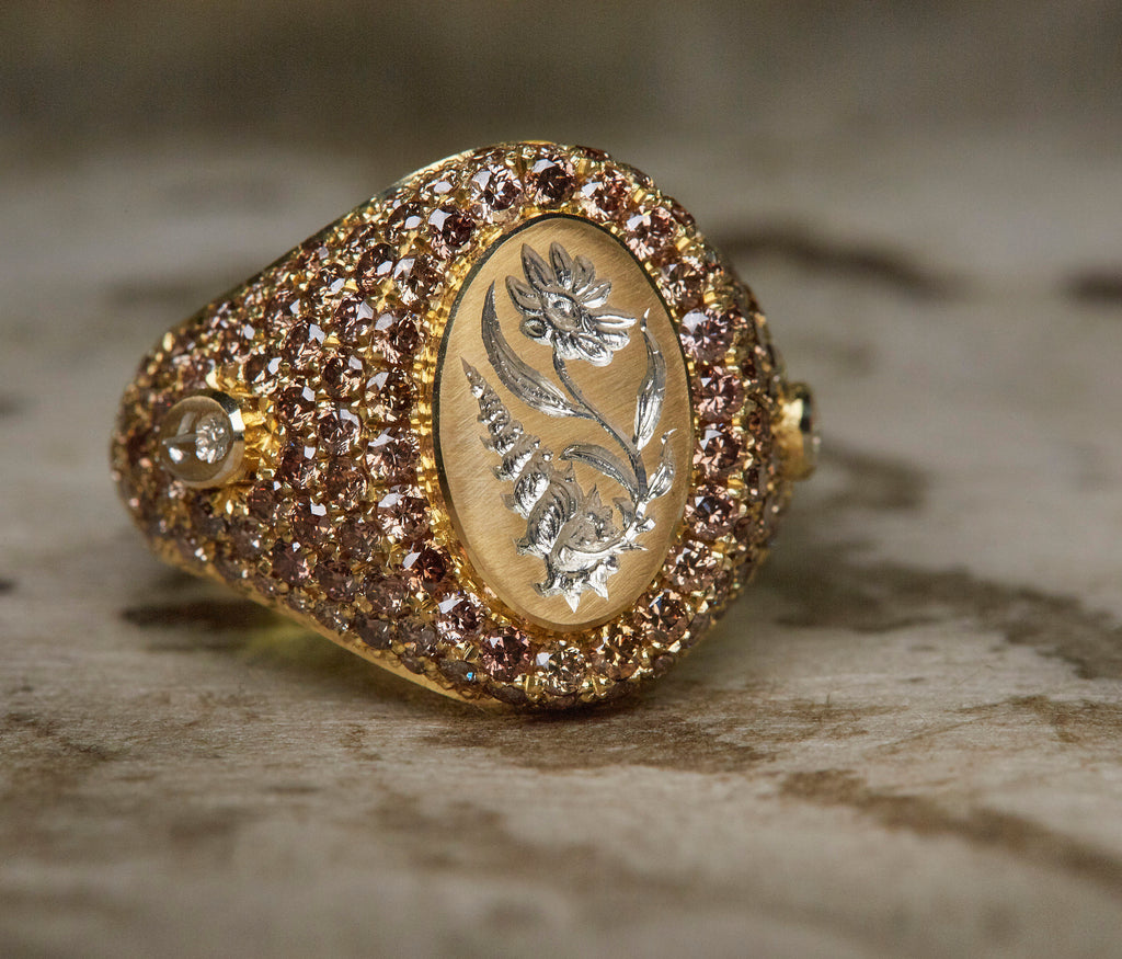 Diamond Pavé Signet Ring - POA