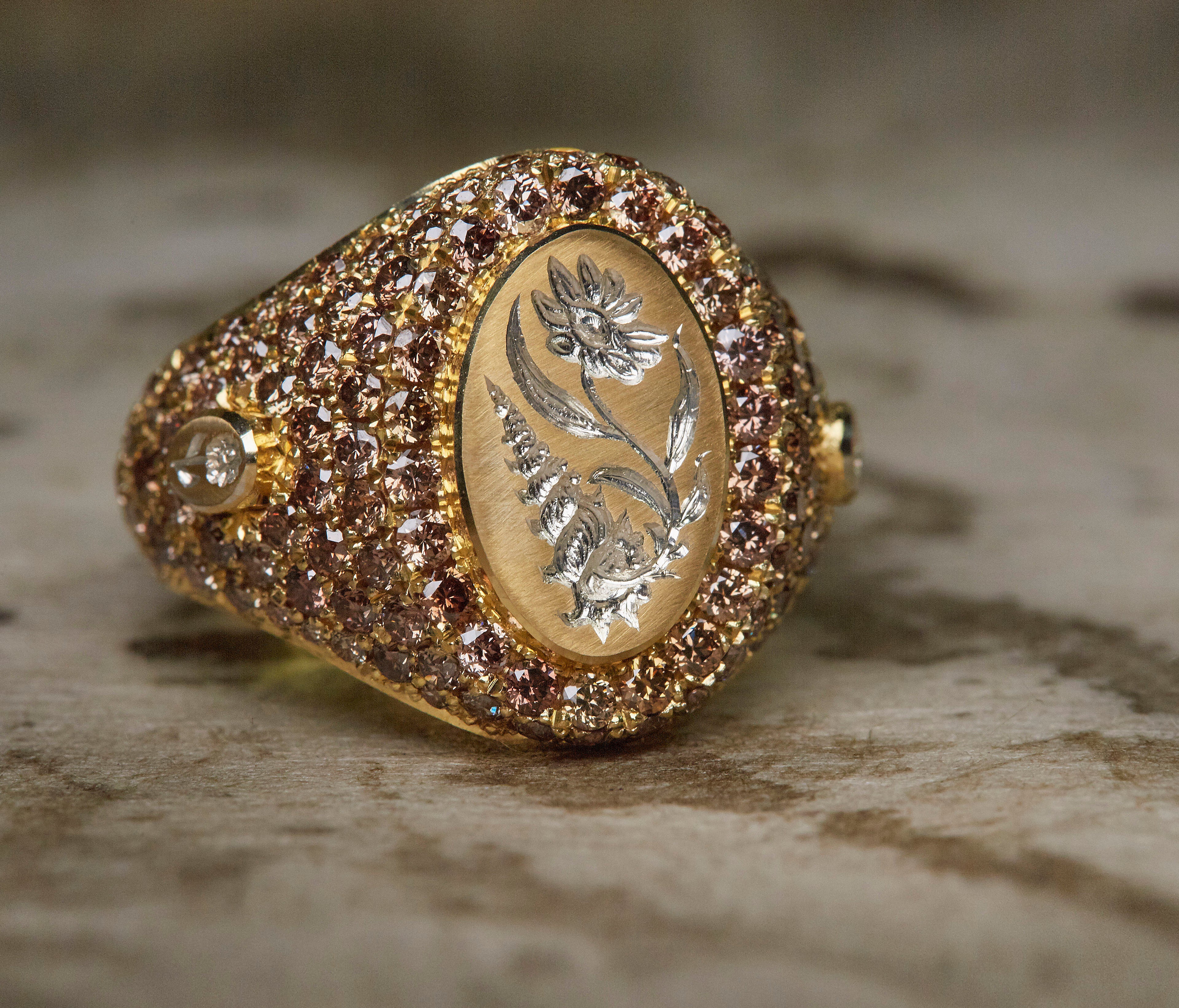 Diamond Pavé Signet Ring - POA
