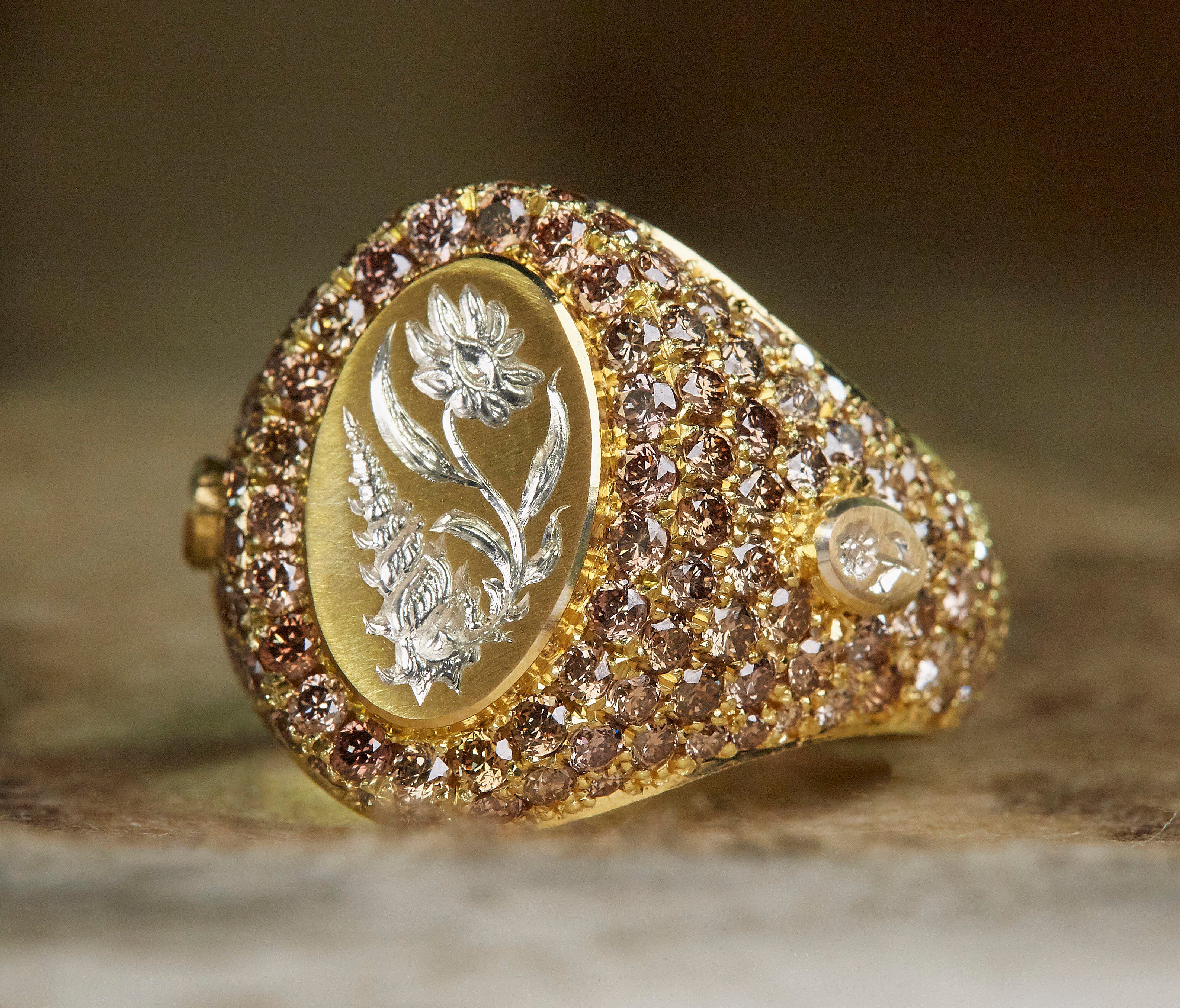 Diamond Pavé Signet Ring - POA