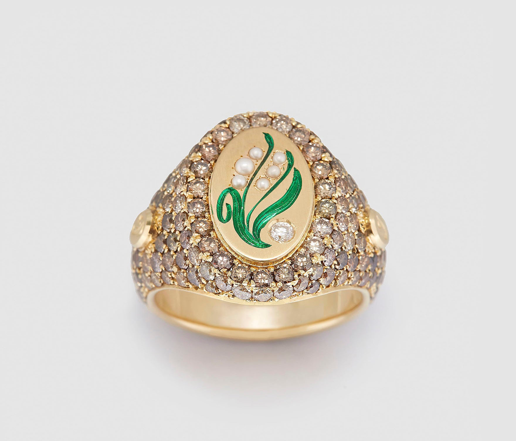 Diamond Pavé Signet Ring - POA