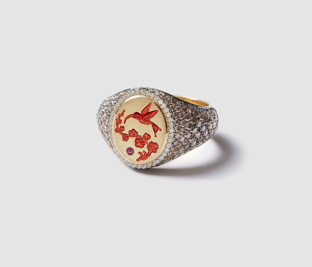 diamond signet ring 