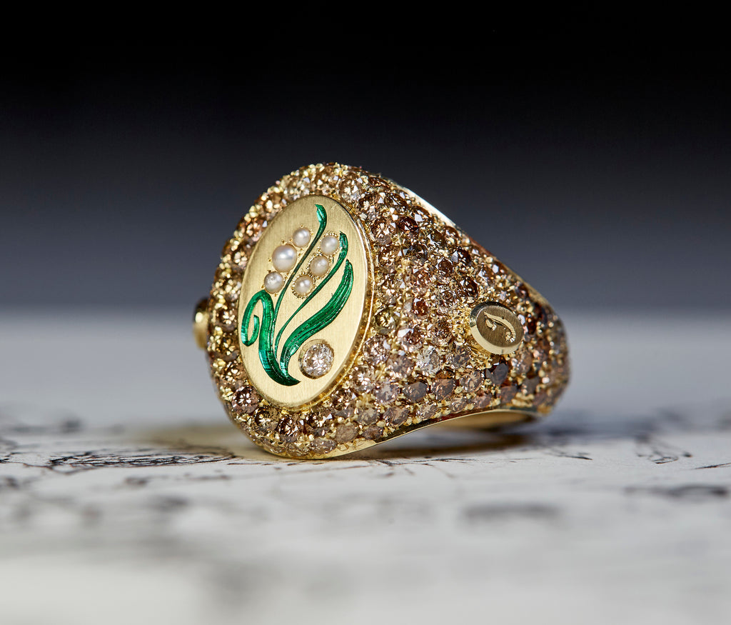 Diamond Pavé Signet Ring - POA