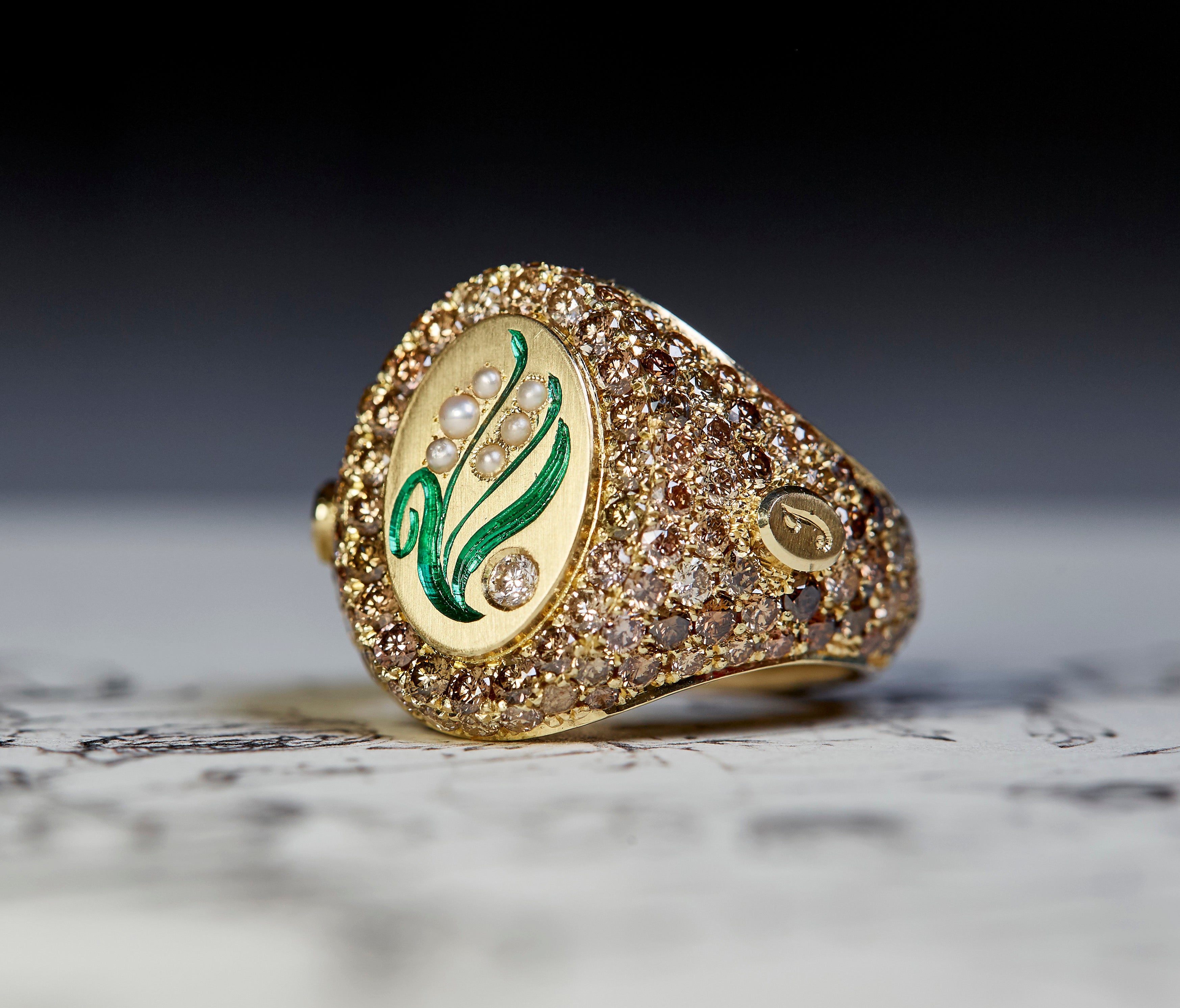 Diamond Pavé Signet Ring - POA