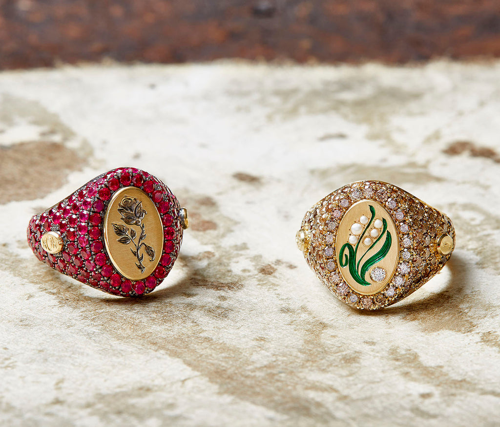 Diamond Pavé Signet Ring - POA
