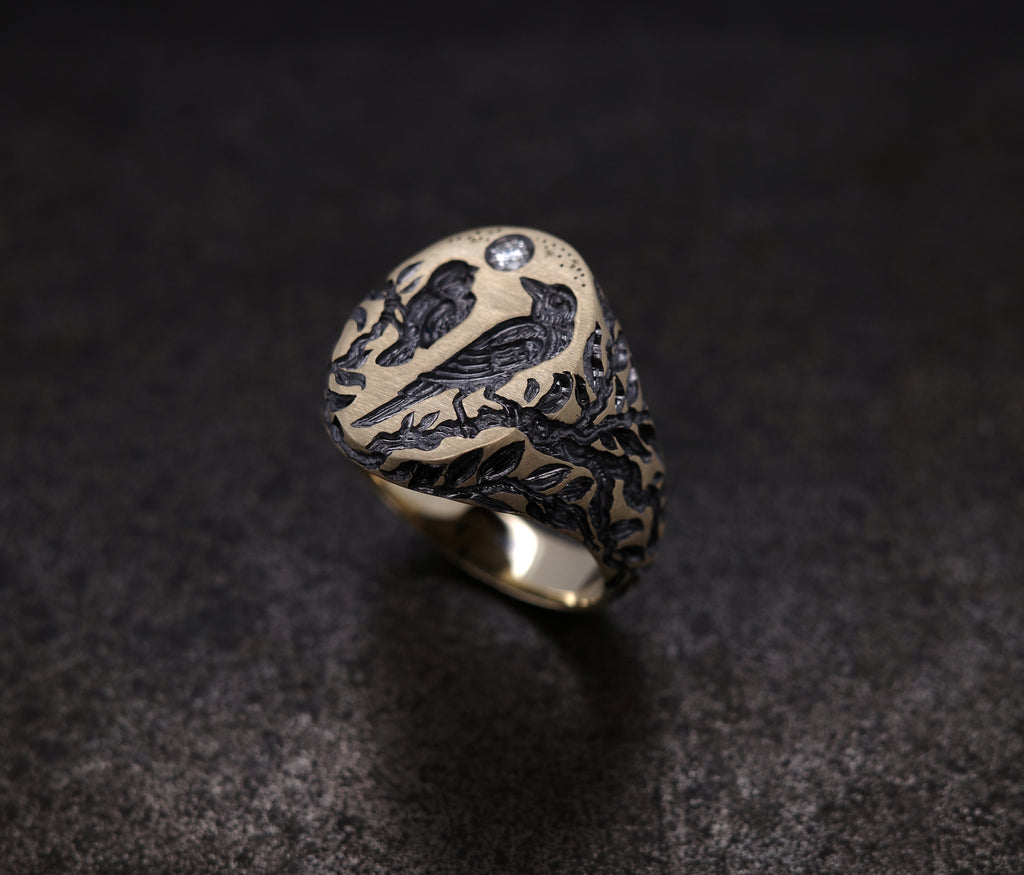 Raven & Bullfinch Signet Ring