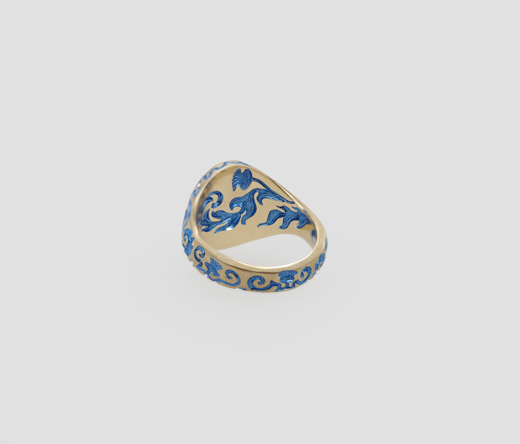 Rabbit & Moon Signet Ring