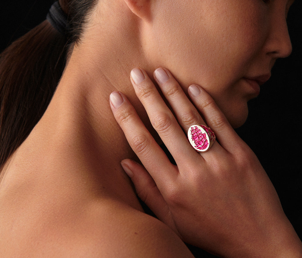Sirens Ship Signet Ring