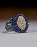 Ombre Sapphire Pavé Signet Ring - POA